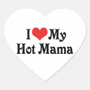 Adesivo Coração Eu Amo Minha Mãe Quente