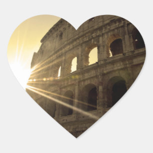 Adesivo Coração Eu amo Roma - Colosseum