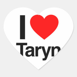 Adesivo Coração eu amo taryn