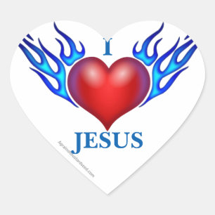 Adesivo Coração Eu coração Jesus