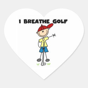 Adesivo Coração Eu Respiro Golfe