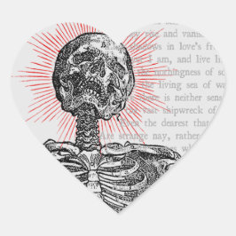Adesivo Coração Eu sou Skeleton! Cartucho