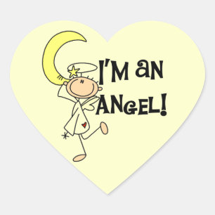 Adesivo Coração Eu sou uma Camisetas e Presentes de Anjo