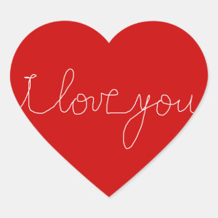 Adesivo Coração eu te amo