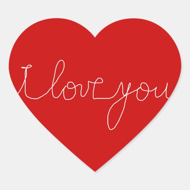 Adesivo Coração eu te amo (Frente)