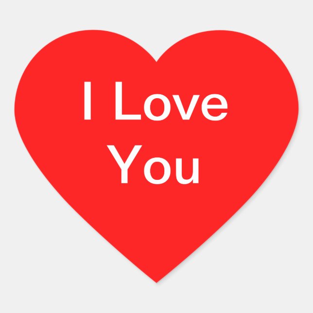 Adesivo Coração Eu te amo. (Frente)