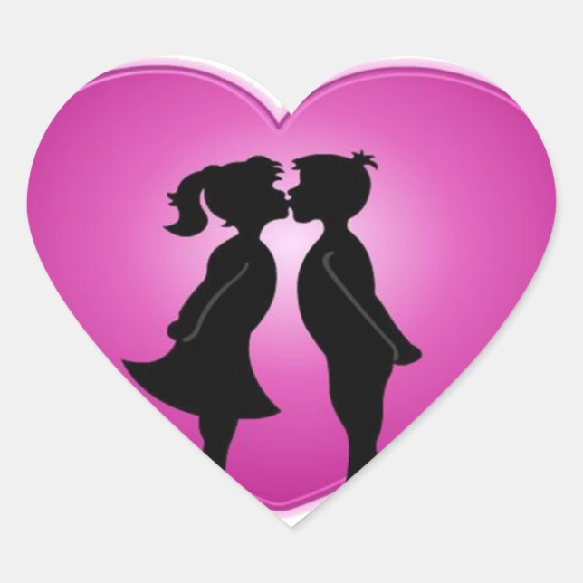 Adesivo Coração Eu Te Amo (Frente)