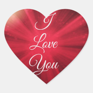 Adesivo Coração Eu te amo explosão da baga