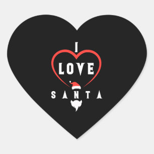 Adesivo Coração Eu Te Amo Papai noel Natal