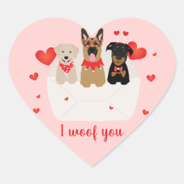 Adesivo Coração Eu Te Dava Cachorros No Amor De Envelope