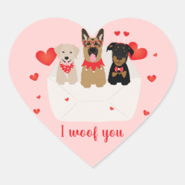 Adesivo Coração Eu Te Dava Cachorros No Amor De Envelope