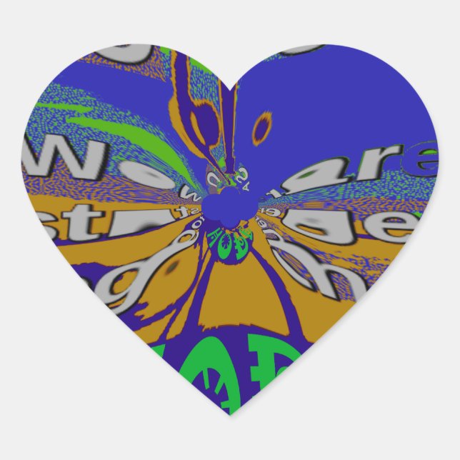 Adesivo Coração EUA esperam mais forte juntos (Frente)