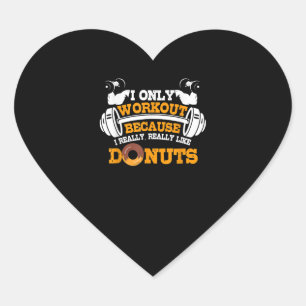 Adesivo Coração Excelente Gym Dizendo Rosquinhas Presente De Sobre