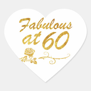 Adesivo Coração Fabuloso em 60 anos