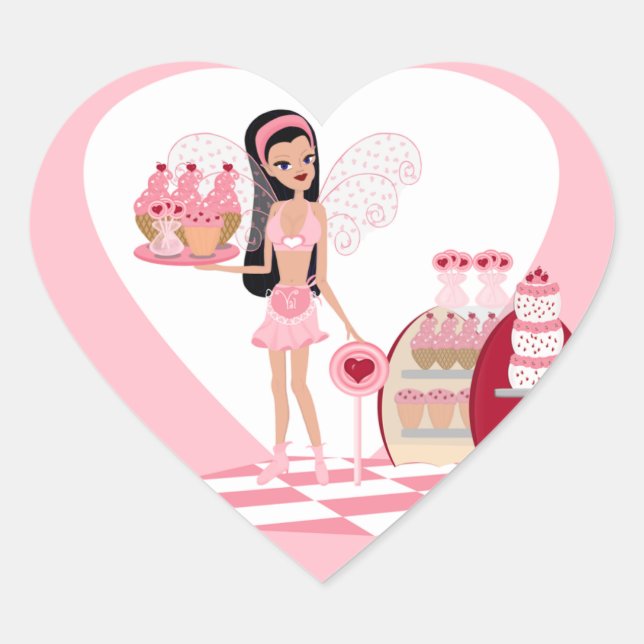Adesivo Coração Faery Val Day Sweets Shoppe Sticker (Frente)