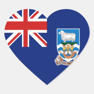 Adesivo Coração Falkland Flag Heart Sticker