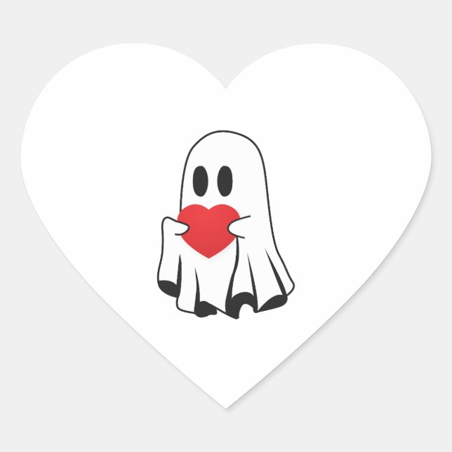 Adesivo Coração Fantasma do Amor (Frente)