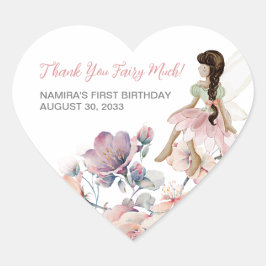 Adesivo Coração Favor de Aniversário do Jardim Encantado de Pequen