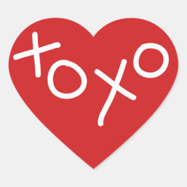 Adesivo Coração Favor do Dia de os namorados Cardíaco XOXO