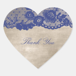 Adesivo Coração Favorecer o coração Ivory Cram Blue Marinho Lace O