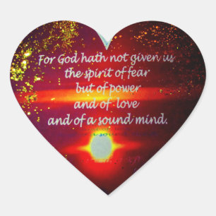 Adesivo Coração Fé, Encorajar os Stickers Cristãos