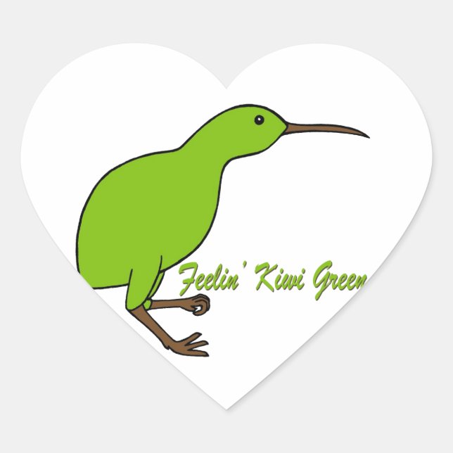 Adesivo Coração Feelin' Kiwi Green (Frente)