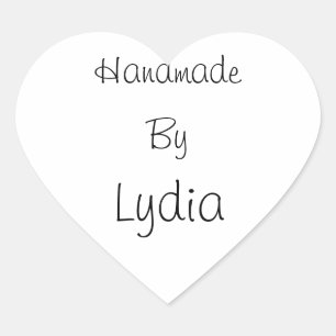 Adesivo Coração Feita À Mão Por Vinheta