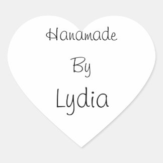 Adesivo Coração Feita À Mão Por Vinheta