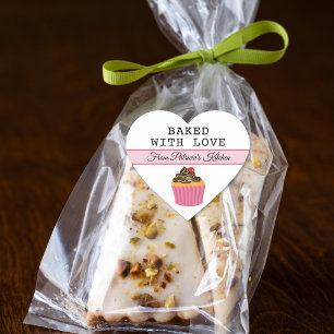 Adesivo Coração Feita Com Amor Da Cozinha De Personalizado