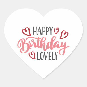 Adesivo Coração feliz aniversário