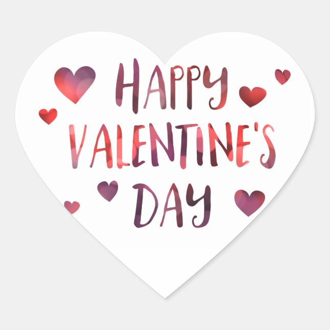 Adesivo Coração feliz dia de os namorados (Frente)