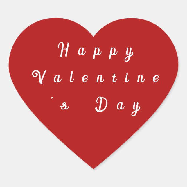 Adesivo Coração Feliz dia de os namorados, adorável ditado (Frente)