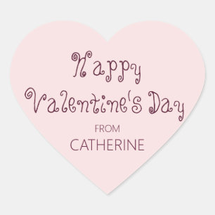 Adesivo Coração Feliz dia de os namorados de Crianças "Name"