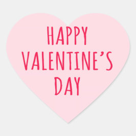 Adesivo Coração Feliz dia de os namorados rosa