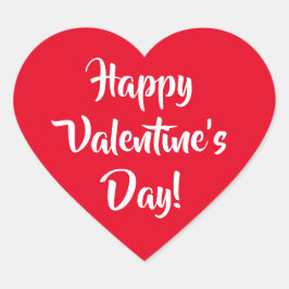 Adesivo Coração Feliz dia de os namorados vermelho