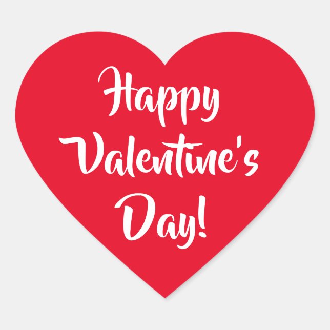 Adesivo Coração Feliz Dia dos Namorados Vermelho (Frente)