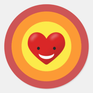 Adesivo Coração feliz do amor