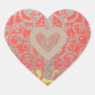 Adesivo Coração Feliz Feriados Vermelho design