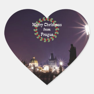 Adesivo Coração Feliz Natal de Praga
