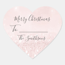 Adesivo Coração Feliz Natal Para Dar Nome A Pastel De Coração Rosa