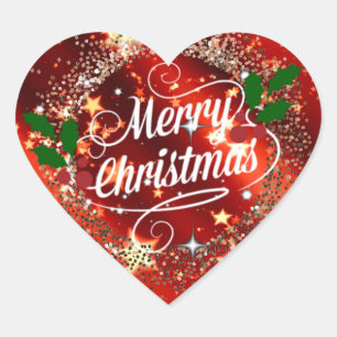 Adesivo Coração Feliz pardal e brilha no Natal