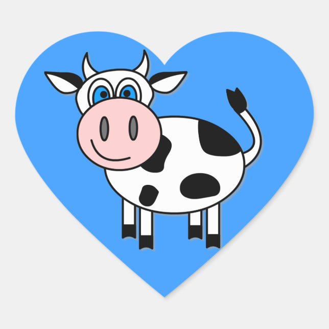 Adesivo Coração Feliz Sr. Cow (Frente)