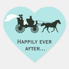 Adesivo Coração Felizmente Depois Do Casamento, Vinhetas De Favor