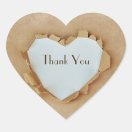 Adesivo Coração Festa de casamento rústica do coração do saco de