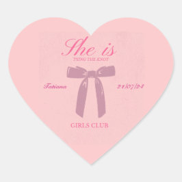 Adesivo Coração festa de solteira simples clássico coquette