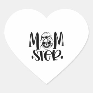 Adesivo Coração Festa Halloween Momster Halloween