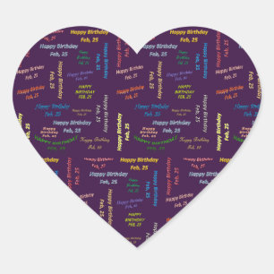 Adesivo Coração Fevereiro, 25 Aniversário