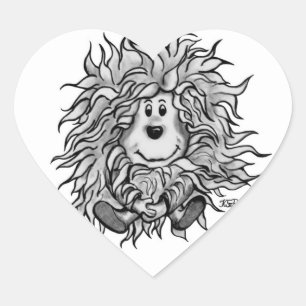 Adesivo Coração Fidel o diabrete pequeno da floresta