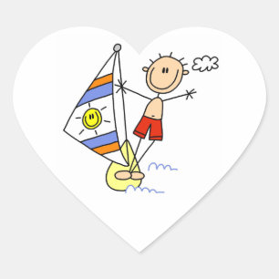 Adesivo Coração Figura de pau de parasailing