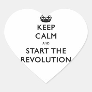 Adesivo Coração Fique Calmo E Comece A Revolução